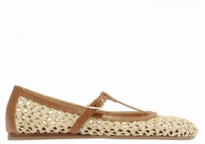 Ancient Greek Sandals Aerati Ženske Balerina Bež Smeđe | YOC1234HG