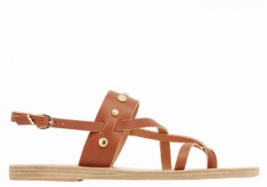 Ancient Greek Sandals Alethea Bee Ženske Back-Strap Sandals Tamno Smeđe | REW5039SY