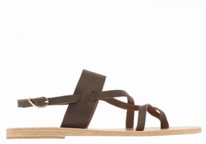 Ancient Greek Sandals Alethea Ženske Back-Strap Sandals Čokoladne | JOE4415RP