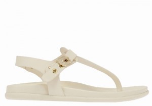 Ancient Greek Sandals Alki Flip Flop Ženske Back-Strap Sandals Bijele | AIM7683UF