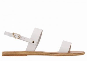 Ancient Greek Sandals Clio Ženske Back-Strap Sandals Bijele | GAN8216LS