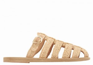 Ancient Greek Sandals Cosmia Ženske Ribarske Sandale Bež | RUM5953HZ