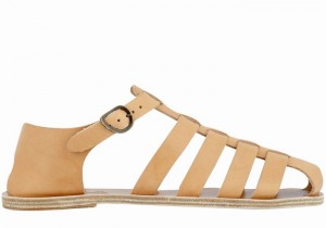 Ancient Greek Sandals Homer Muške Ribarske Sandale Bež | SSL7854BA