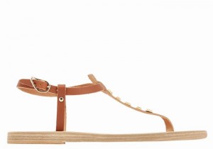 Ancient Greek Sandals Lito Bee Ženske Back-Strap Sandals Tamno Smeđe | SCQ5755AT