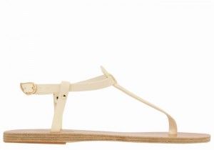 Ancient Greek Sandals Lito Flip Flop Leather Ženske Back-Strap Sandals Bijele | VGH999PN