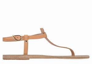 Ancient Greek Sandals Lito Flip Flop Leather Ženske Back-Strap Sandals Bež | HBW2436SZ