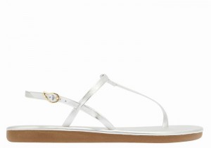 Ancient Greek Sandals Lito Flip Flop Ženske Back-Strap Sandals Srebrne | BQK2136YW