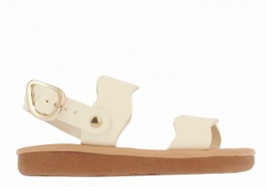 Ancient Greek Sandals Little Calamos Soft Dječje Casual Sandals Bijele | RBY9551KX