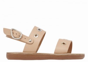 Ancient Greek Sandals Little Clio Eyelets Soft Dječje Casual Sandals Bež | TFL4749BN