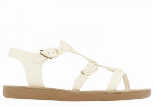 Ancient Greek Sandals Little Grace Kelly Soft Dječje Ravne Sandale Bijele | GPZ967YX