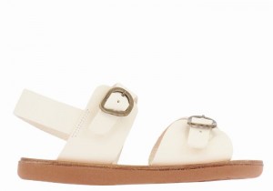 Ancient Greek Sandals Little Irini Soft Dječje Casual Sandals Bijele | QOJ5188LP