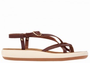 Ancient Greek Sandals Semele Comfort Ženske Back-Strap Sandals Kafe | JVM1135IN