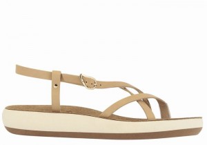 Ancient Greek Sandals Semele Comfort Ženske Back-Strap Sandals Bež | WRU3045FU