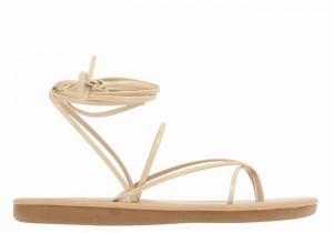 Ancient Greek Sandals String Ženske Gladijatorske Sandale Bež | PHA9533QT