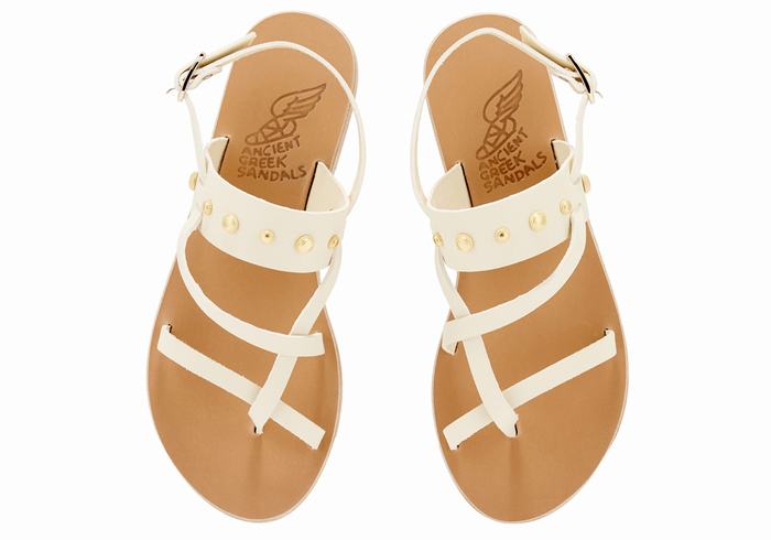 Ancient Greek Sandals Alethea Bee Ženske Back-Strap Sandals Bijele | YUT642XJ