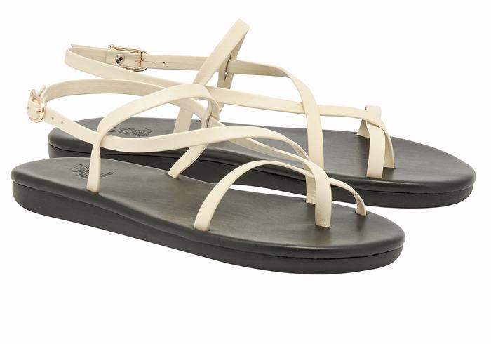 Ancient Greek Sandals Alethea Ženske Back-Strap Sandals Bijele | XQP984WC