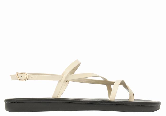 Ancient Greek Sandals Alethea Ženske Back-Strap Sandals Bijele | XQP984WC