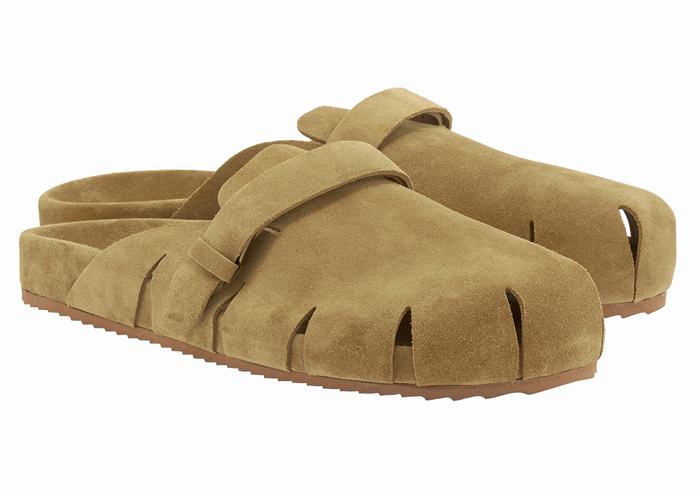 Ancient Greek Sandals Atlas Muške Papuce Zelene | HKA3190DG