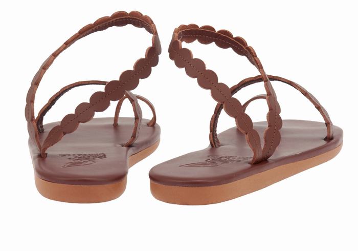 Ancient Greek Sandals Aura Ženske Toe-Post Sandals Kafe | GMP1349MG