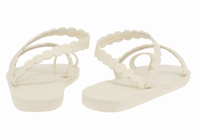 Ancient Greek Sandals Aura Ženske Toe-Post Sandals Bijele | ONU4078DY