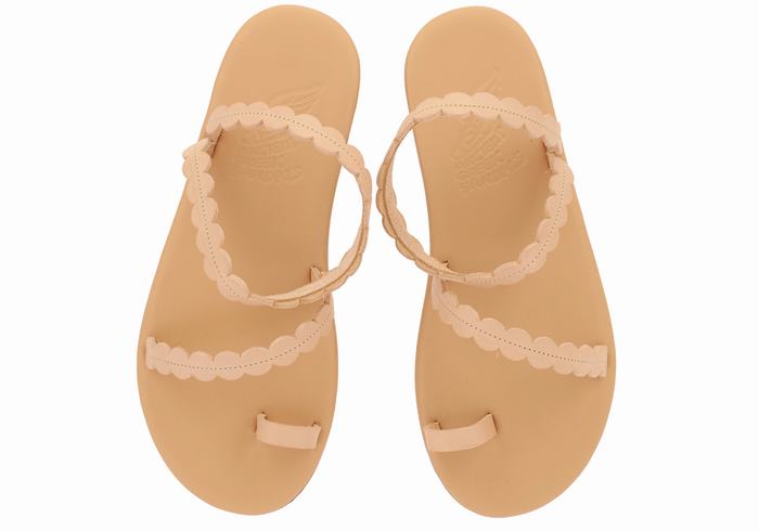 Ancient Greek Sandals Aura Ženske Toe-Post Sandals Bež | GMZ421SV