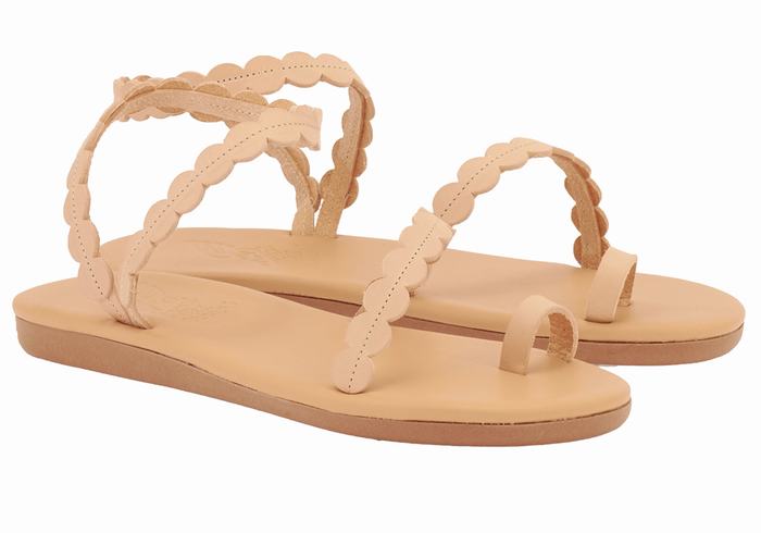 Ancient Greek Sandals Aura Ženske Toe-Post Sandals Bež | GMZ421SV