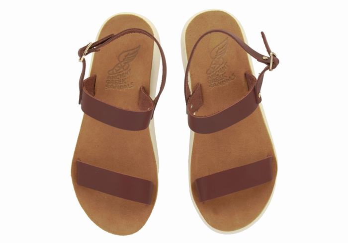 Ancient Greek Sandals Clio Comfort Ženske Casual Sandals Kafe | LPG5919EM