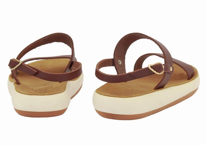 Ancient Greek Sandals Clio Comfort Ženske Casual Sandals Kafe | LPG5919EM