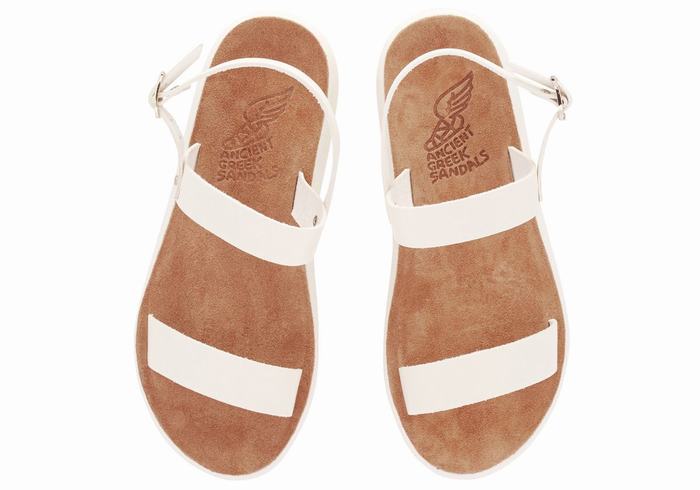 Ancient Greek Sandals Clio Comfort Ženske Casual Sandals Bijele | NSP1429WI