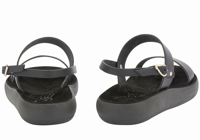 Ancient Greek Sandals Clio Comfort Ženske Casual Sandals Crne | XJO4155NI