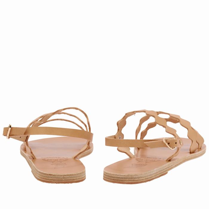 Ancient Greek Sandals Clio Onda Ženske Back-Strap Sandals Bež | XTA3887ZA