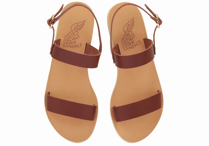 Ancient Greek Sandals Clio Ženske Back-Strap Sandals Kafe | PGB192HD