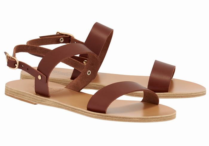 Ancient Greek Sandals Clio Ženske Back-Strap Sandals Kafe | PGB192HD