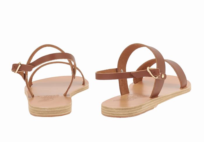 Ancient Greek Sandals Clio Ženske Back-Strap Sandals Tamno Smeđe | XXK7221GV