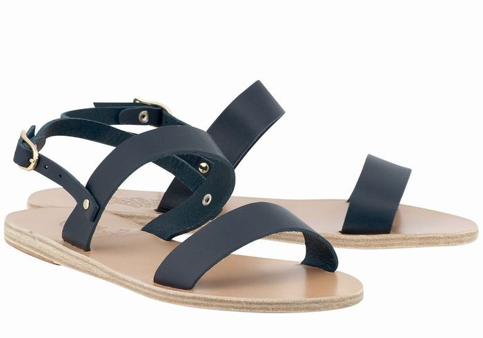 Ancient Greek Sandals Clio Ženske Back-Strap Sandals Tamno Plave | BWG9847UH