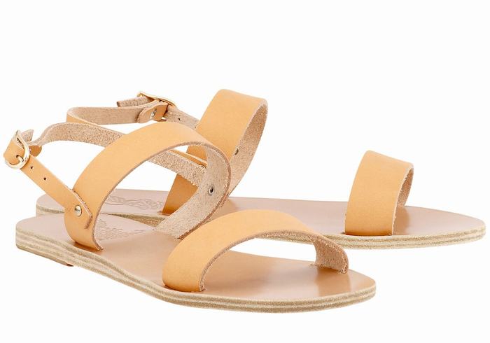 Ancient Greek Sandals Clio Ženske Back-Strap Sandals Bež | SES5845JN