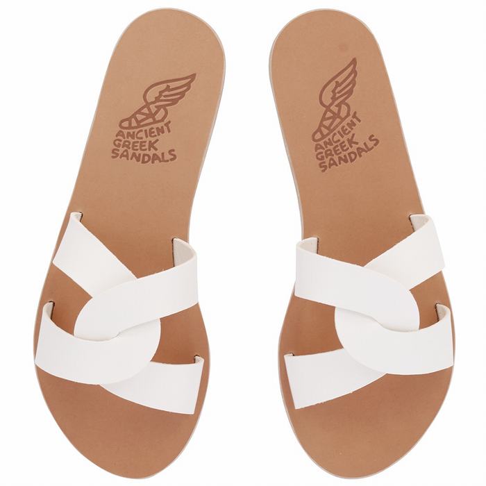 Ancient Greek Sandals Desmos Ženske Slide Sandale Bijele | BDH6229UL