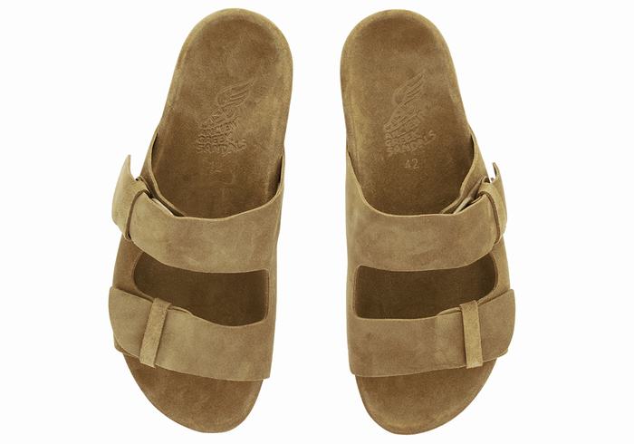 Ancient Greek Sandals Diogenis Muške Papuce Zelene | BGI4555RV