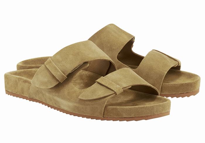 Ancient Greek Sandals Diogenis Muške Papuce Zelene | BGI4555RV