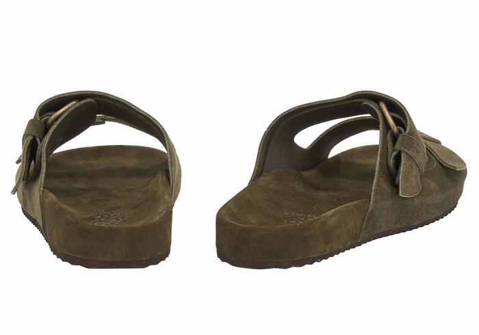 Ancient Greek Sandals Diogenis Muške Papuce Tamno Zelene | IQI1498UF