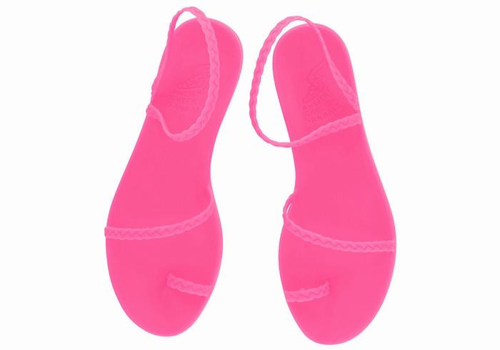 Ancient Greek Sandals Eleftheria Ženske Pletene Sandale Roze Roze | WWF1530QX