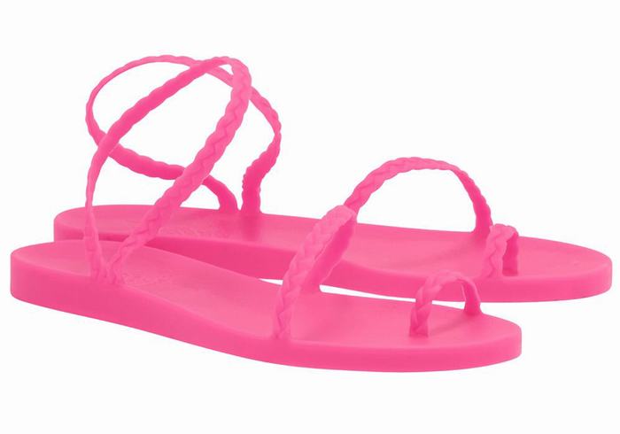 Ancient Greek Sandals Eleftheria Ženske Pletene Sandale Roze Roze | WWF1530QX