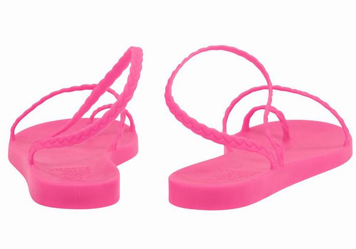 Ancient Greek Sandals Eleftheria Ženske Pletene Sandale Roze Roze | WWF1530QX