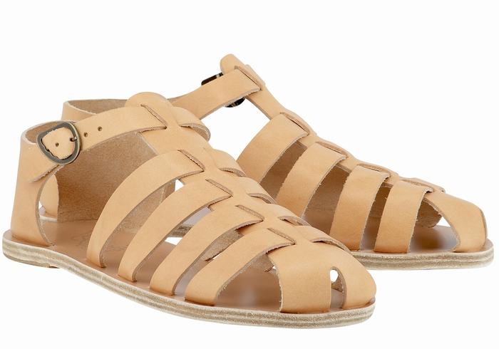 Ancient Greek Sandals Homer Muške Ribarske Sandale Bež | SSL7854BA