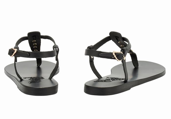 Ancient Greek Sandals Lito Bee Ženske Back-Strap Sandals Crne | SDR8956NZ