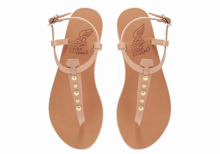 Ancient Greek Sandals Lito Bee Ženske Back-Strap Sandals Bež | IDN3135PH