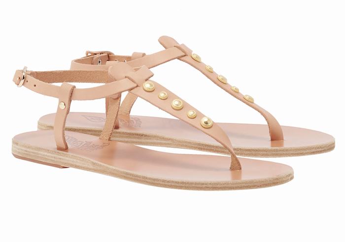 Ancient Greek Sandals Lito Bee Ženske Back-Strap Sandals Bež | IDN3135PH