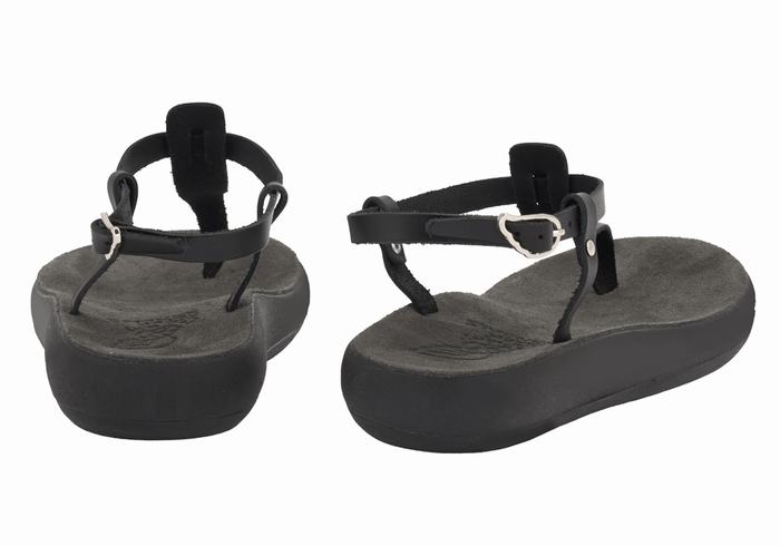 Ancient Greek Sandals Lito Comfort Ženske Back-Strap Sandals Crne | MTL8060UK