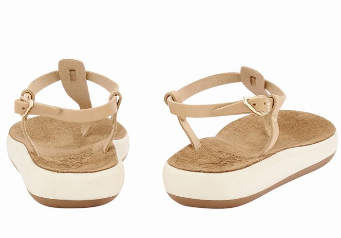 Ancient Greek Sandals Lito Comfort Ženske Back-Strap Sandals Bež | EJJ8314RA