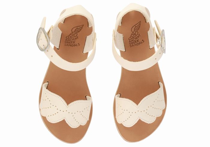 Ancient Greek Sandals Little Andromeda Soft Dječje Casual Sandals Bijele | AGI4283VM